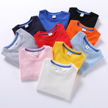 Children's Sweatshirt New Spring Style Solid Color Boys' Korean Style Round Neck Toddler Top Girls' Spring Long-Sleeve Trendy Clothing - image 3