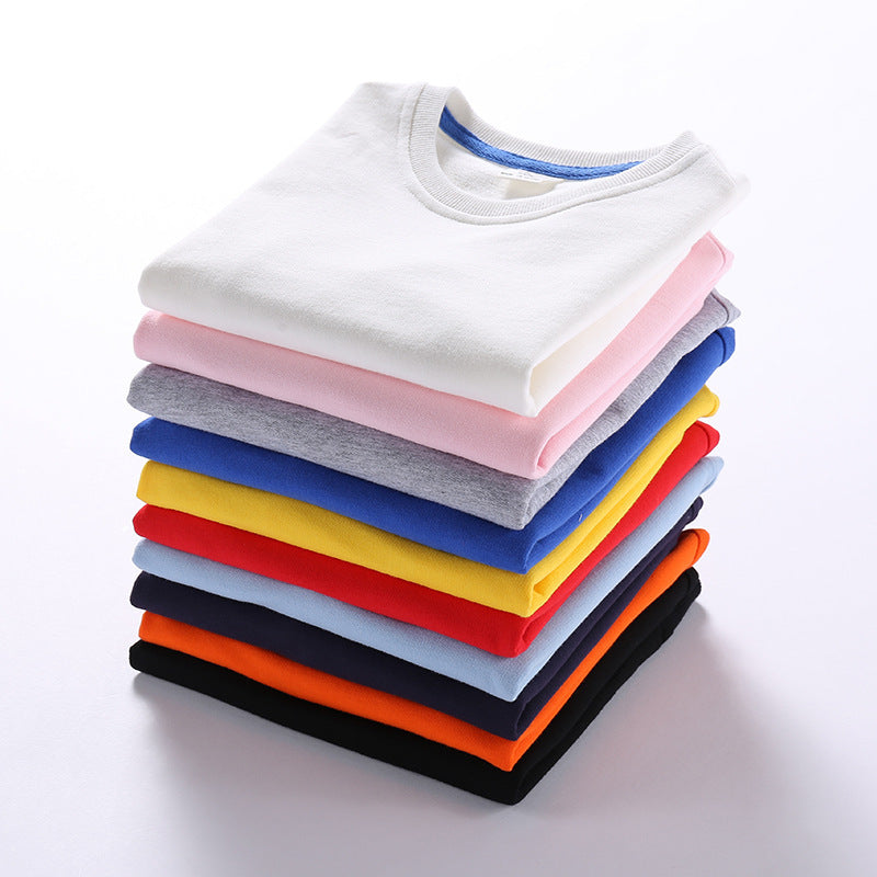 Children's Sweatshirt New Spring Style Solid Color Boys' Korean Style Round Neck Toddler Top Girls' Spring Long-Sleeve Trendy Clothing - image 4