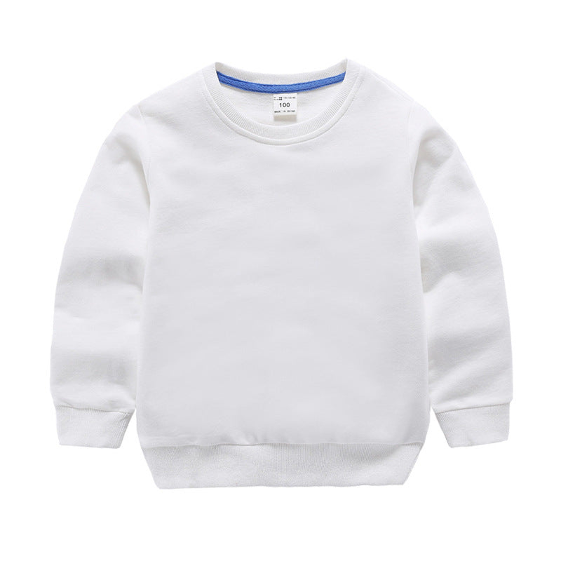 Children's Sweatshirt New Spring Style Solid Color Boys' Korean Style Round Neck Toddler Top Girls' Spring Long-Sleeve Trendy Clothing - image 5
