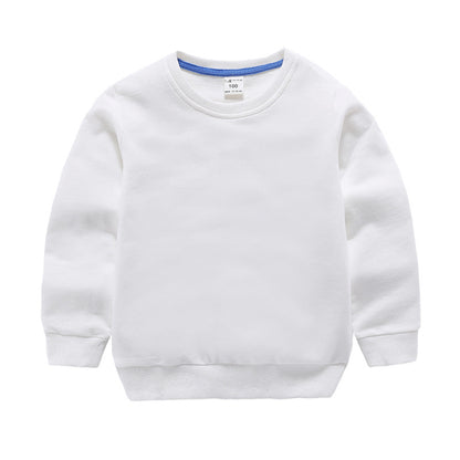 Children's Sweatshirt New Spring Style Solid Color Boys' Korean Style Round Neck Toddler Top Girls' Spring Long-Sleeve Trendy Clothing - image 5