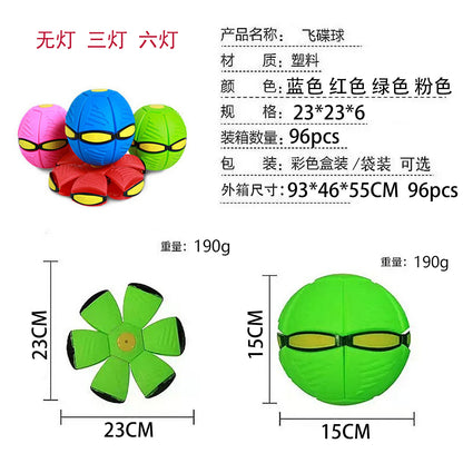 Stepping Ball, Flying Saucer Ball, Transforming Stress-Relief Elastic Ball, Flying Disc, Parent-Child Interactive Toy Ball, High-Elasticity Bouncing Ball - image 4