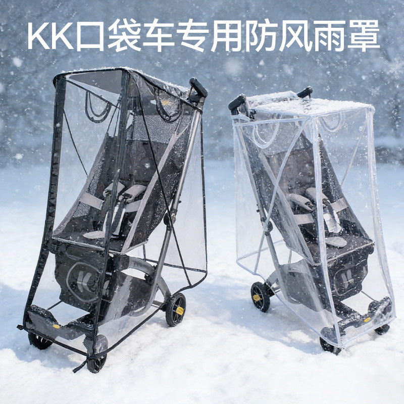 Factory Direct Sales Baby Stroller Rain Cover Kk Baby Stroller Rain Cover Windproof and Rainproof Cover for Strollers and Umbrella Strollers - image 1