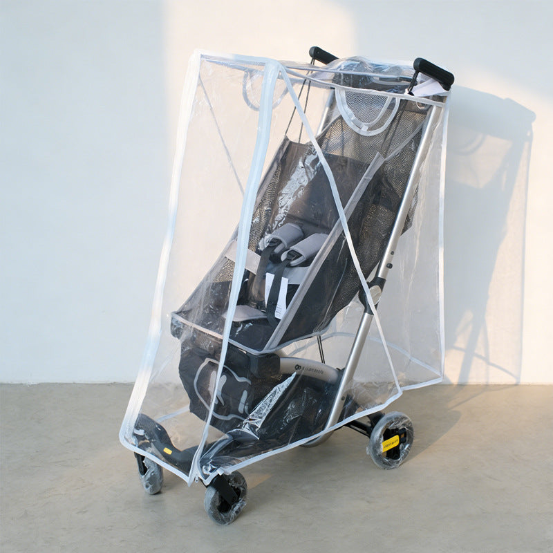 Factory Direct Sales Baby Stroller Rain Cover Kk Baby Stroller Rain Cover Windproof and Rainproof Cover for Strollers and Umbrella Strollers - image 2