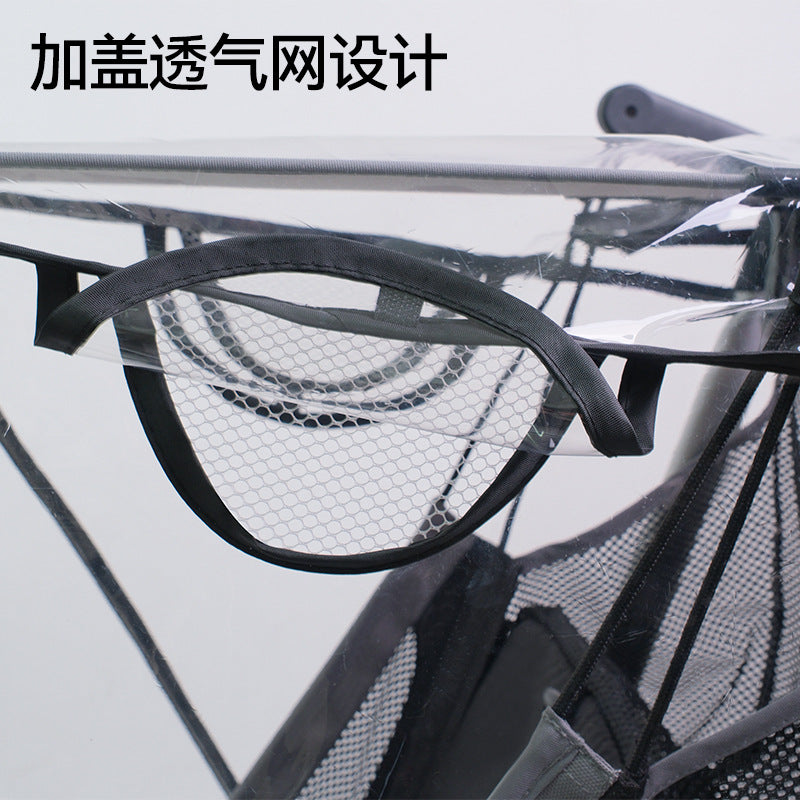 Factory Direct Sales Baby Stroller Rain Cover Kk Baby Stroller Rain Cover Windproof and Rainproof Cover for Strollers and Umbrella Strollers - image 4