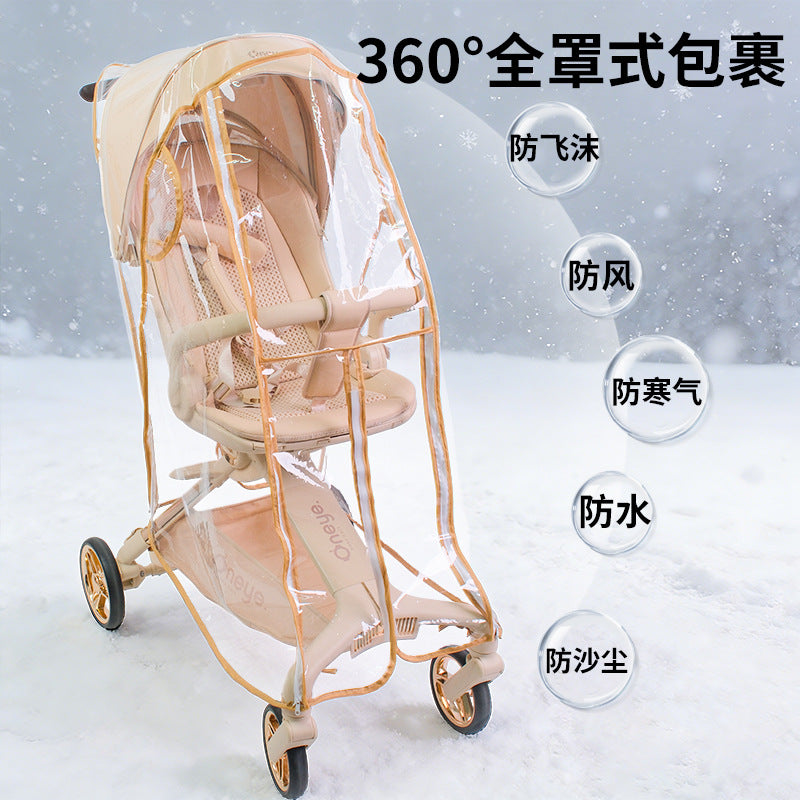 Popular Baby Stroller Rain Cover, Windproof Cover, Stroller Raincoat, Rain Poncho - image 1
