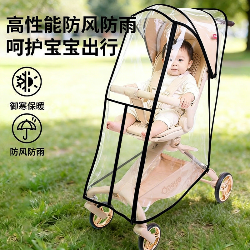 Popular Baby Stroller Rain Cover, Windproof Cover, Stroller Raincoat, Rain Poncho - image 3