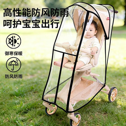 Popular Baby Stroller Rain Cover, Windproof Cover, Stroller Raincoat, Rain Poncho - image 3
