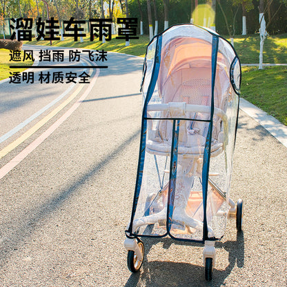 Popular Baby Stroller Rain Cover, Windproof Cover, Stroller Raincoat, Rain Poncho - image 4