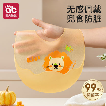 Baby Feeding Bib Silicone Bib Waterproof Children's Bib Anti-Dirt No-Wash Essential - image 1