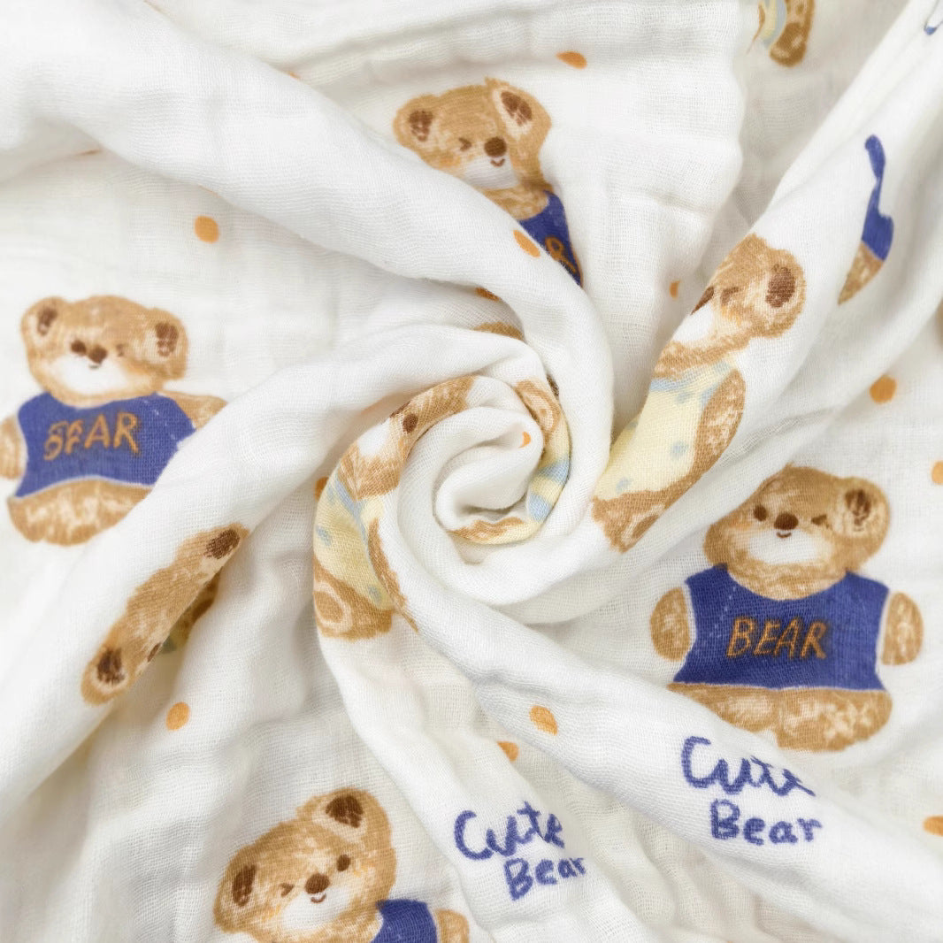 Baby Pure Cotton Six-Layer Gauze Towel Newborn Children's Towel Face Washcloth Handkerchief Class a Baby Square Towel Saliva Towel - image 2
