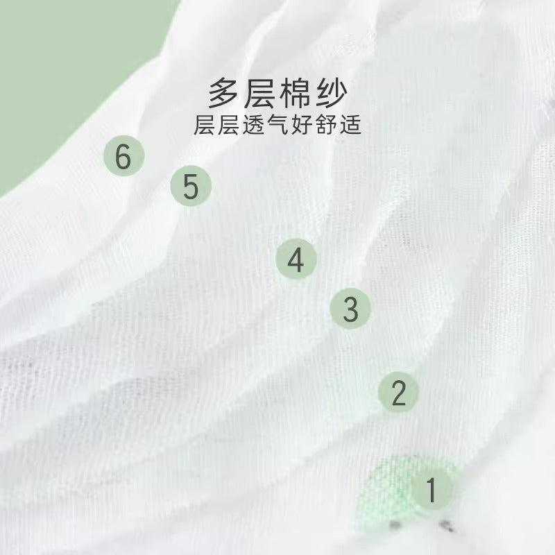 Baby Pure Cotton Six-Layer Gauze Towel Newborn Children's Towel Face Washcloth Handkerchief Class a Baby Square Towel Saliva Towel - image 4