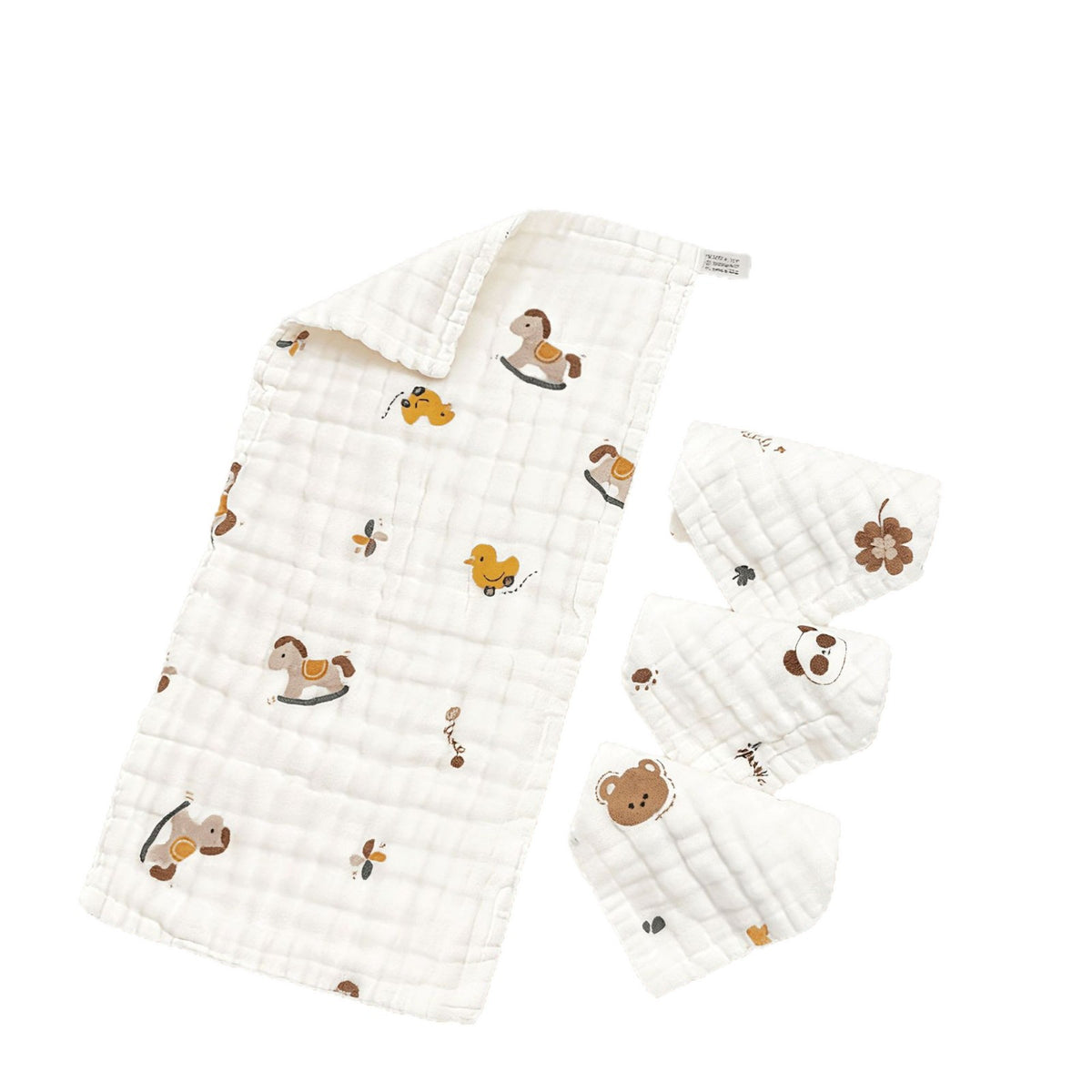 Baby Pure Cotton Six-Layer Gauze Towel Newborn Children's Towel Face Washcloth Handkerchief Class a Baby Square Towel Saliva Towel - image 5