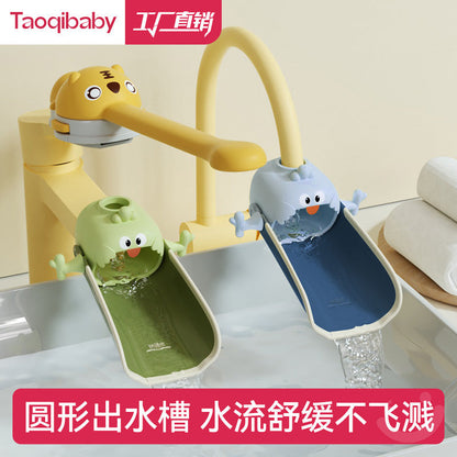 Taoqibaby Faucet Extender for Baby Washing Hands and Hair, Silicone Extension for Infants and Children, Splash-Proof - image 1