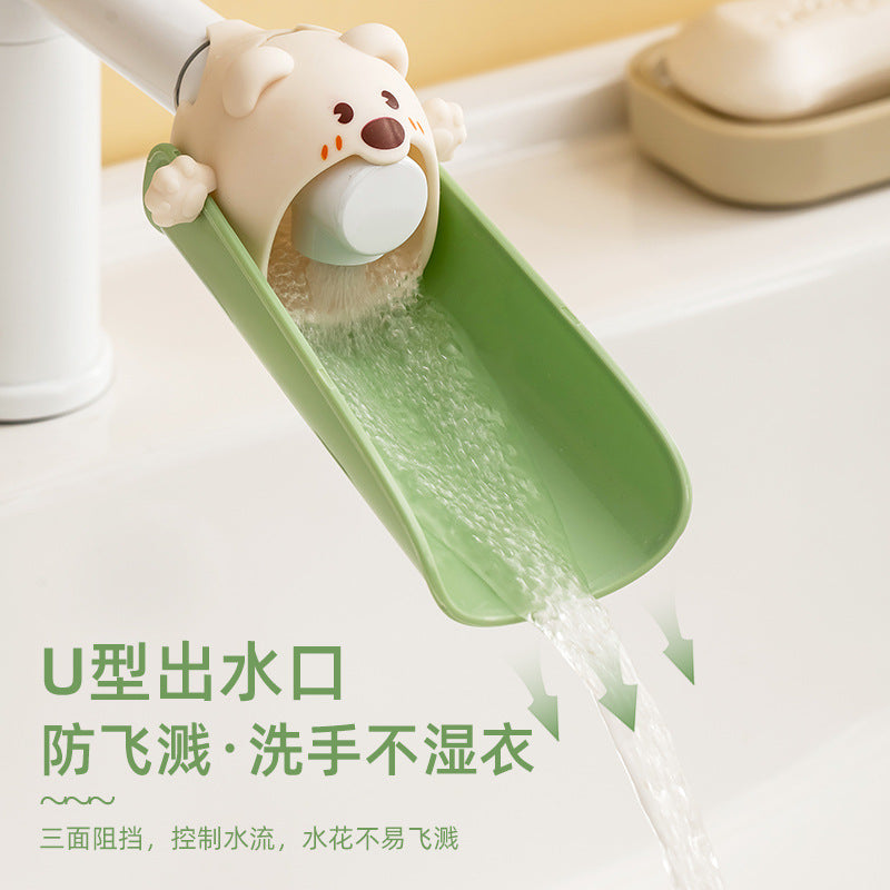 Cartoon Faucet Extender, Baby Handwashing Extension Tool, Children's Silicone Cartoon Temperature-Sensing Anti-Scald Anti-Splash Device - image 1
