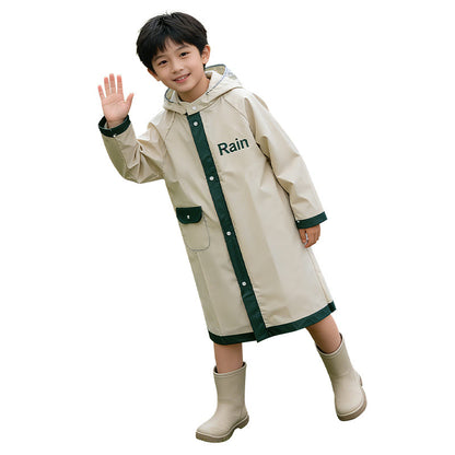 Children's Raincoat for Primary School Students, Boys and Girls, Extended Length, Full-Body Storm-Proof, with Backpack Space, Baby Hiking Rain Poncho Wholesale - image 5
