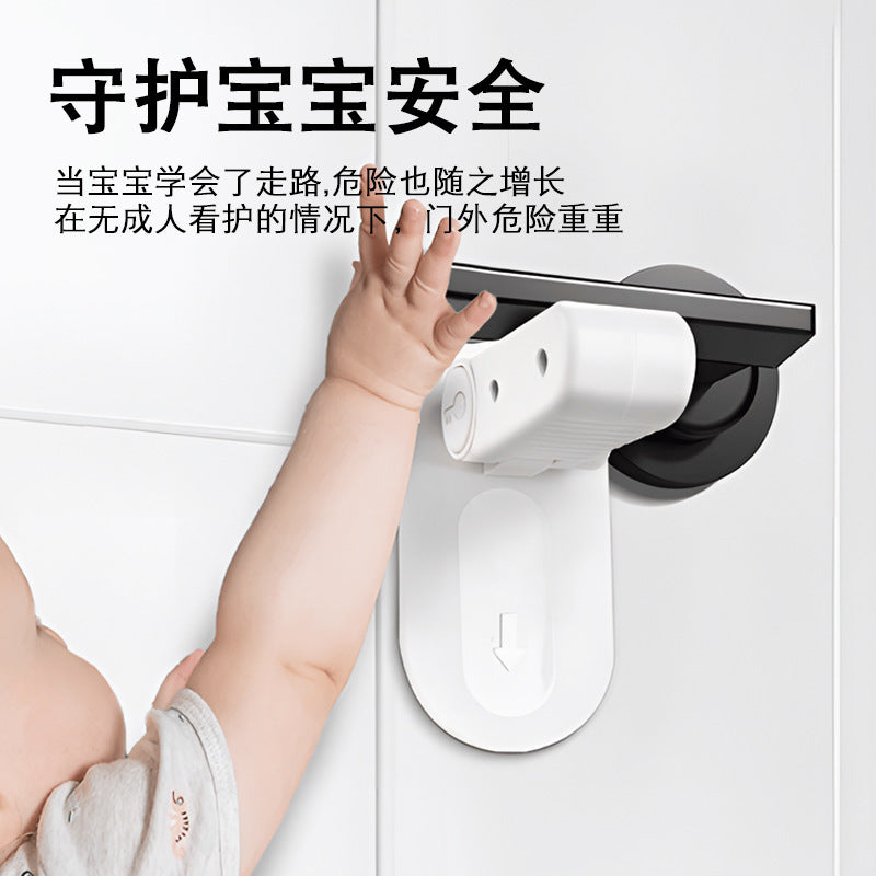 Door Handle Safety Lock, No-Drill Fixed Lock, Baby and Child Pet Anti-Opening, Anti-Pinch Safety Protection Lock - image 2