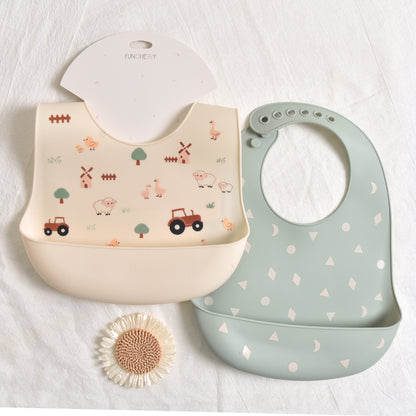 Children's Silicone Bibs, Baby 3D Bibs, Waterproof and Washable Feeding Bibs, Ultra-Soft Drool Bibs, Cartoon Wholesale - image 2