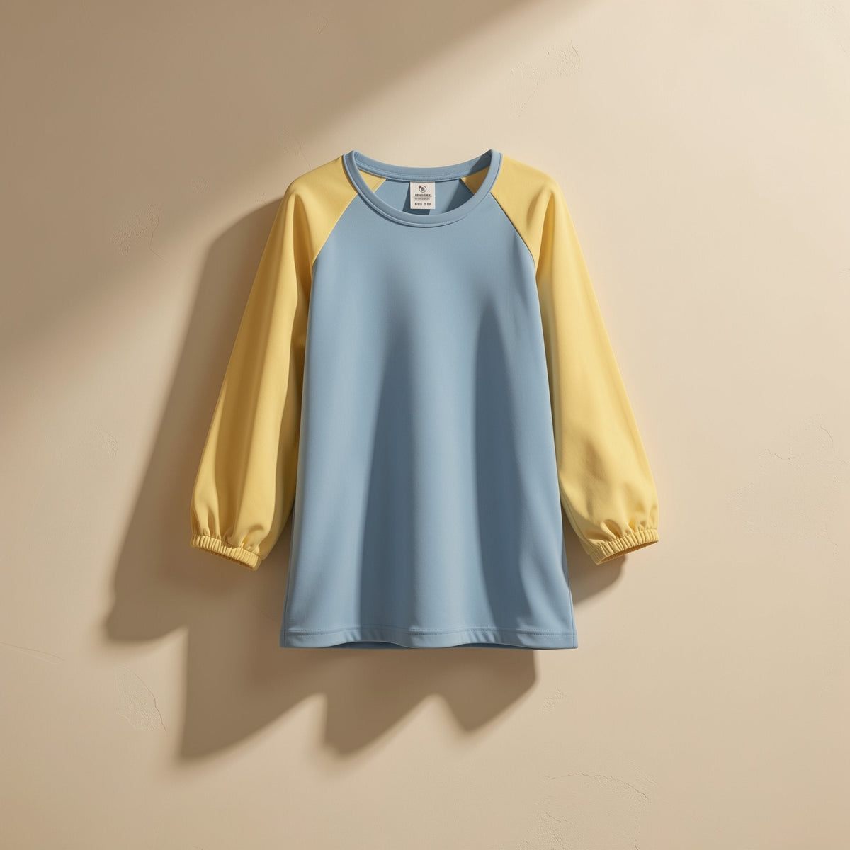 Children’s breathable long-sleeve painting smock in a solid color - view 3