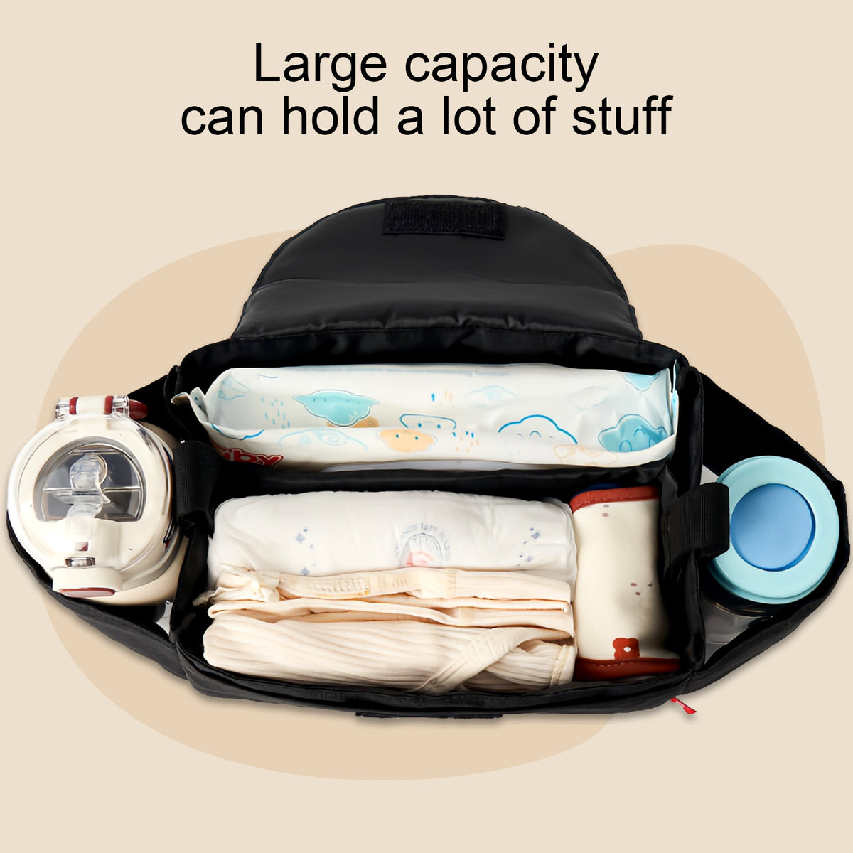 Portable Multifunctional Baby Stroller Hanging Bag Storage Pouch for Bottles, Water Cups, and Diapers, Cross-Border - image 2