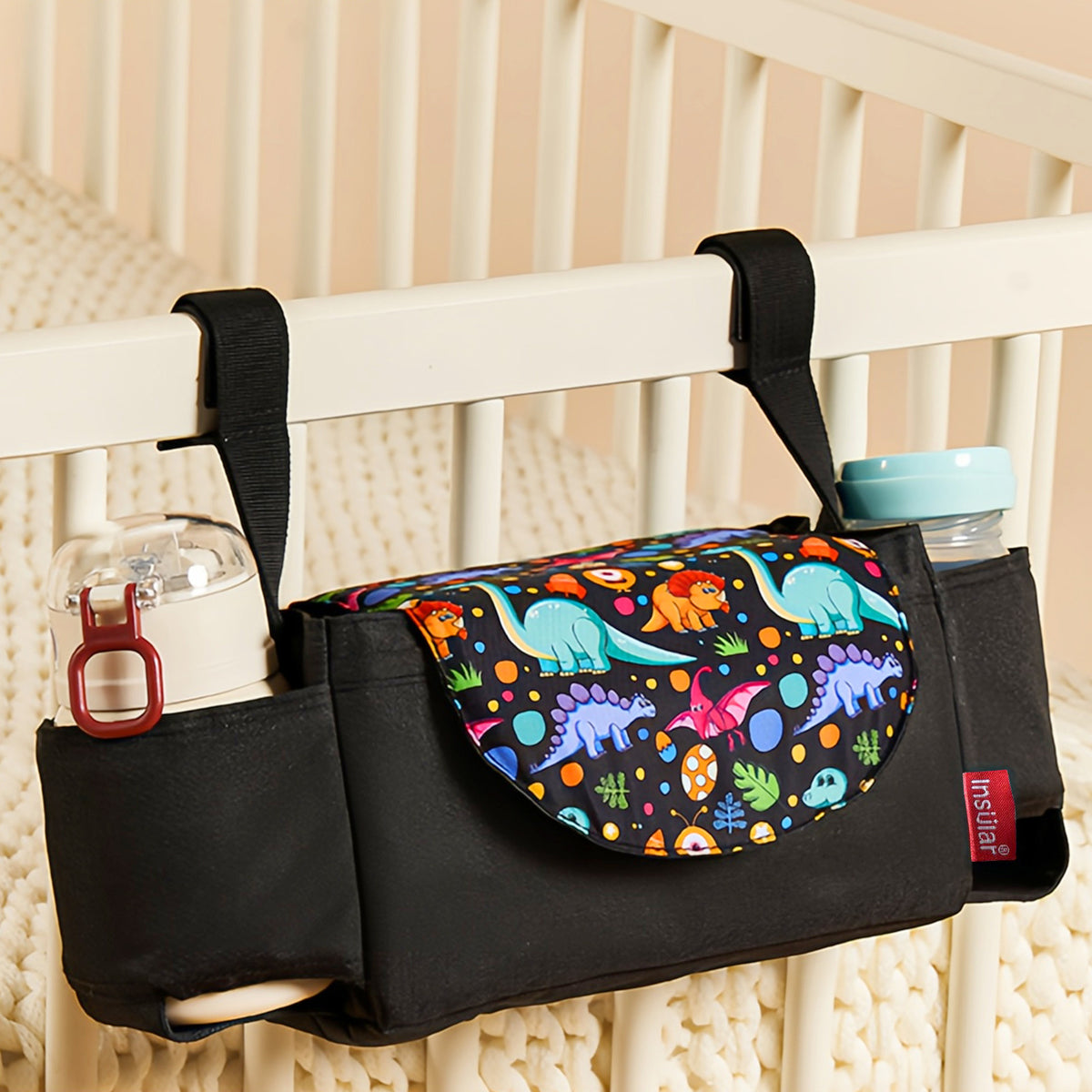 Portable Multifunctional Baby Stroller Hanging Bag Storage Pouch for Bottles, Water Cups, and Diapers, Cross-Border - image 3