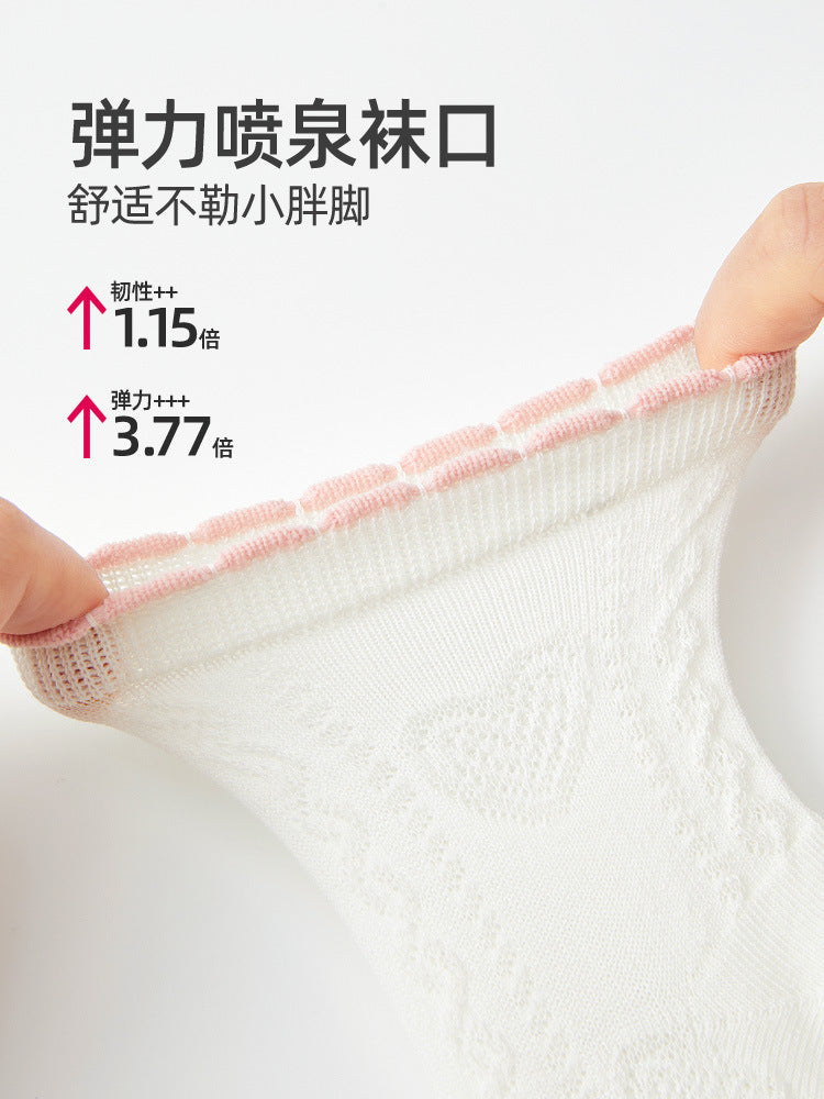Six-Fingered Mouse Children's Socks for Girls, Thin Spring and Autumn Models for Baby Girls, Medium and Large Children, Girls' Sports Mid-Tube Cotton Socks - image 4