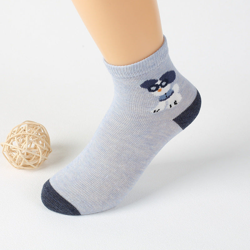 Six-Fingered Mouse Children's Socks Wholesale 26 Spring and Autumn Models Combed Cotton Medium and Large Children's Socks for Boys and Girls Infant Mid-Tube Class a Thin Cotton - image 3