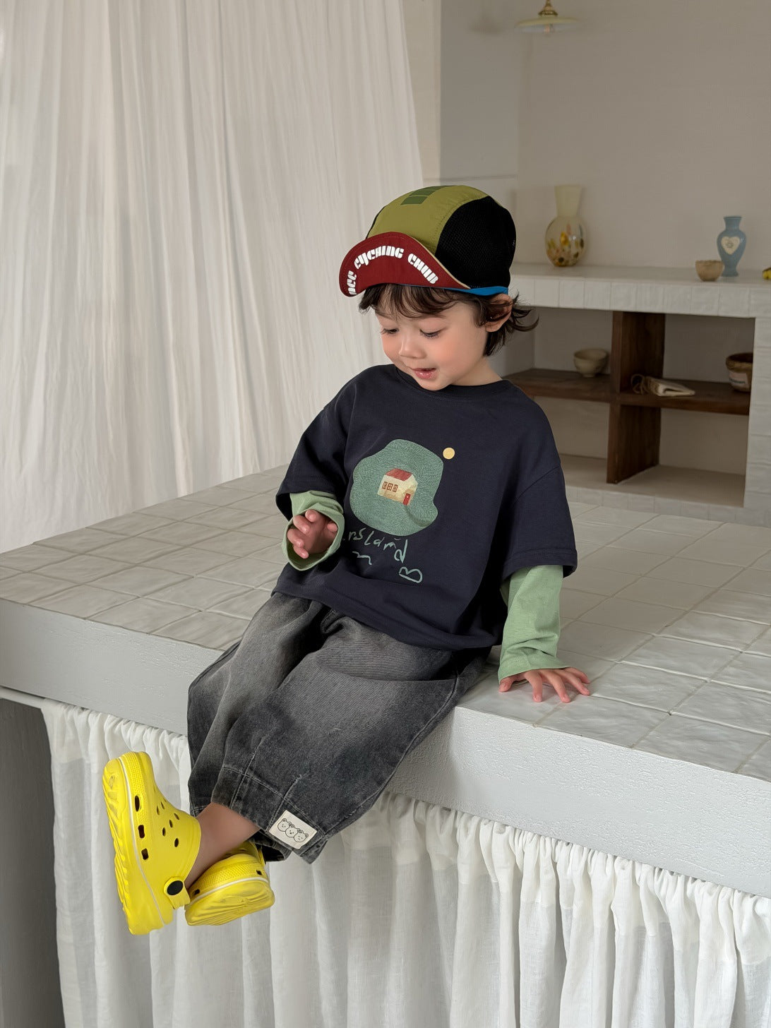 Boys' Two-Piece T-Shirt and Jeans Set 2026 New Children's Clothing Autumn Korean Style Kids' Wear Baby Autumn Outfit - image 2