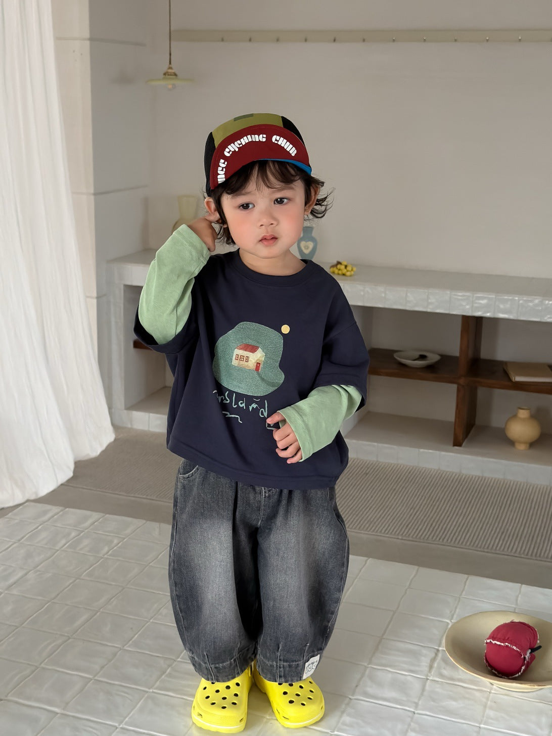 Boys' Two-Piece T-Shirt and Jeans Set 2026 New Children's Clothing Autumn Korean Style Kids' Wear Baby Autumn Outfit - image 4