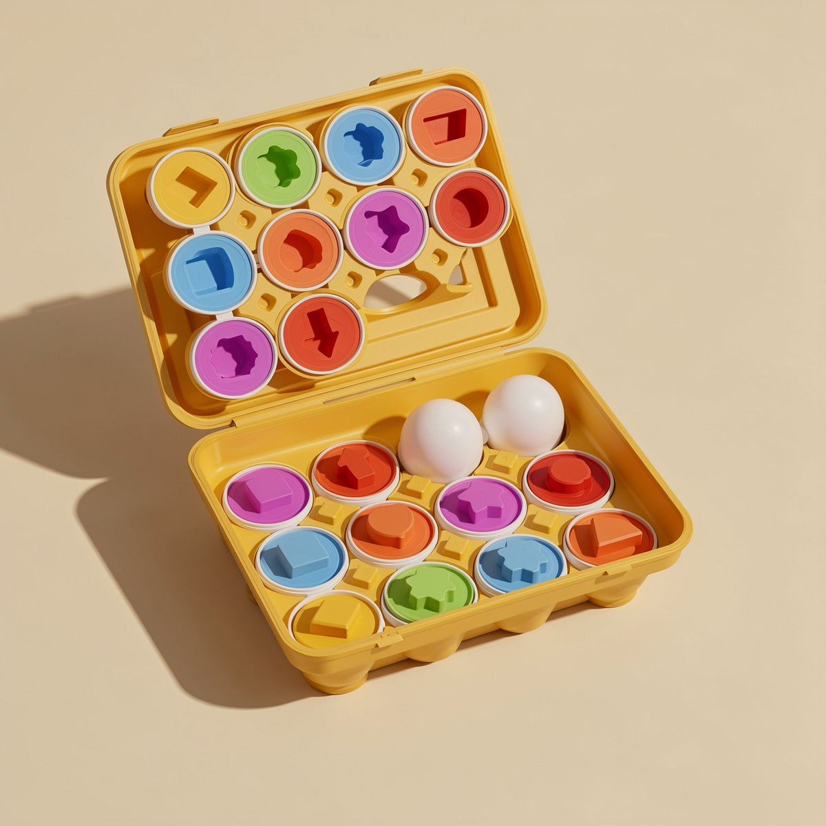 Eggmatch shape matching egg toy set with 12 plastic eggs - view 2