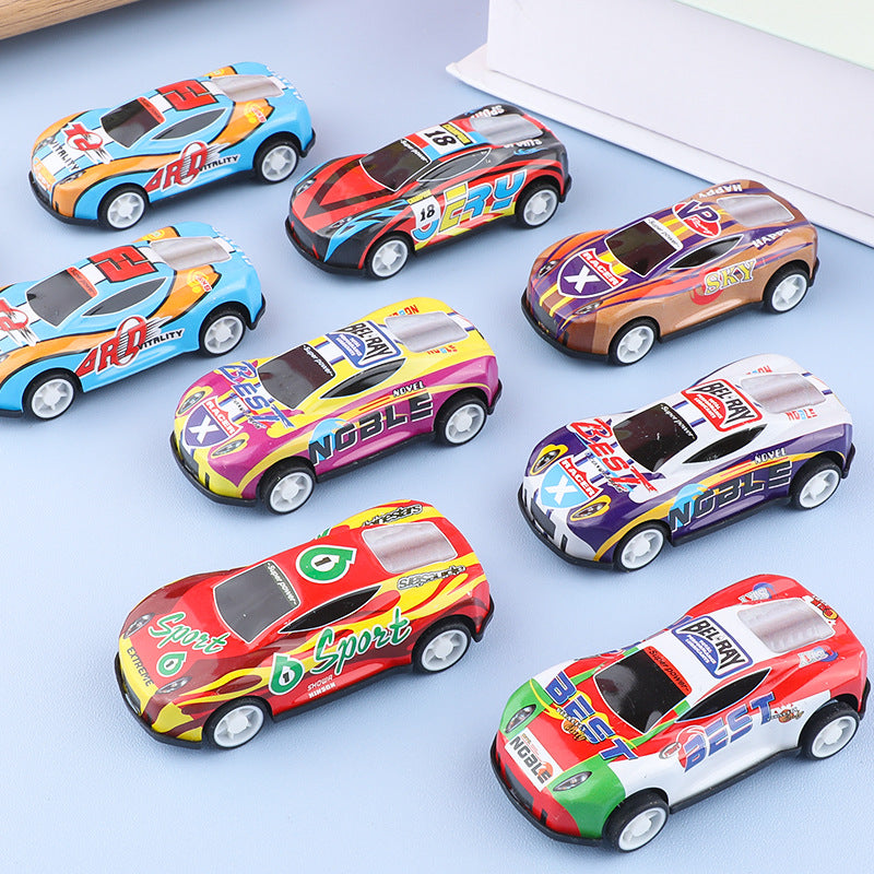 Mini Metal Racing Cars, Tin Cars, Children's Pull-Back Sports Cars, Various Styles of Realistic Cartoon Toy Cars, Model Cars Wholesale - image 4