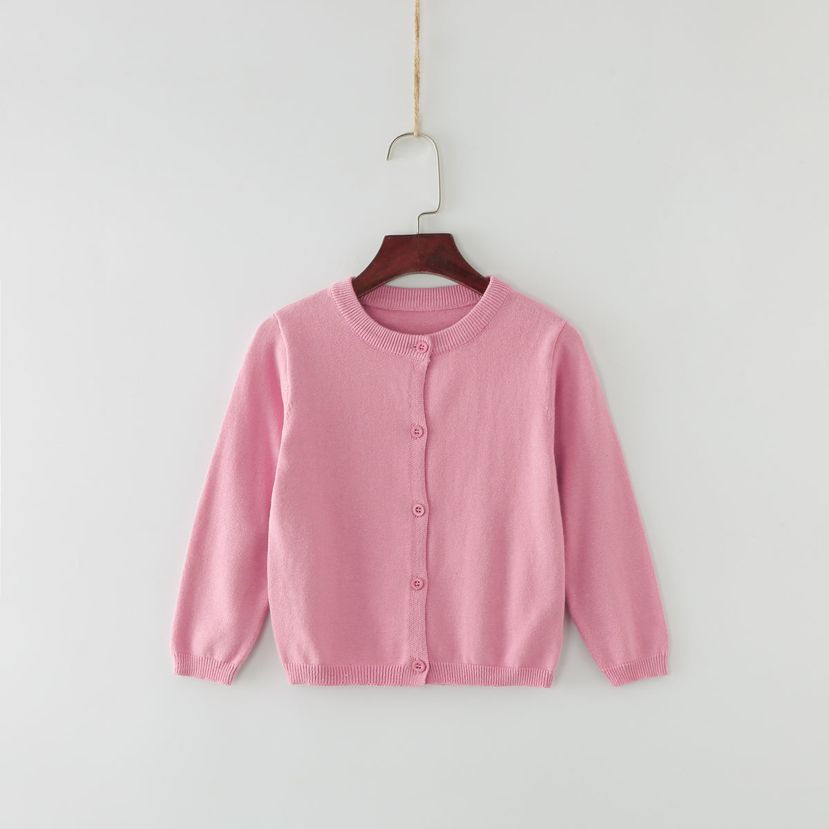 Children's Pure Cotton Knitted Cardigan, Boys' and Girls' Round-Neck Button Sweater, Soft and Skin-Friendly Baby Jacket, Available in Multiple Colors - image 3