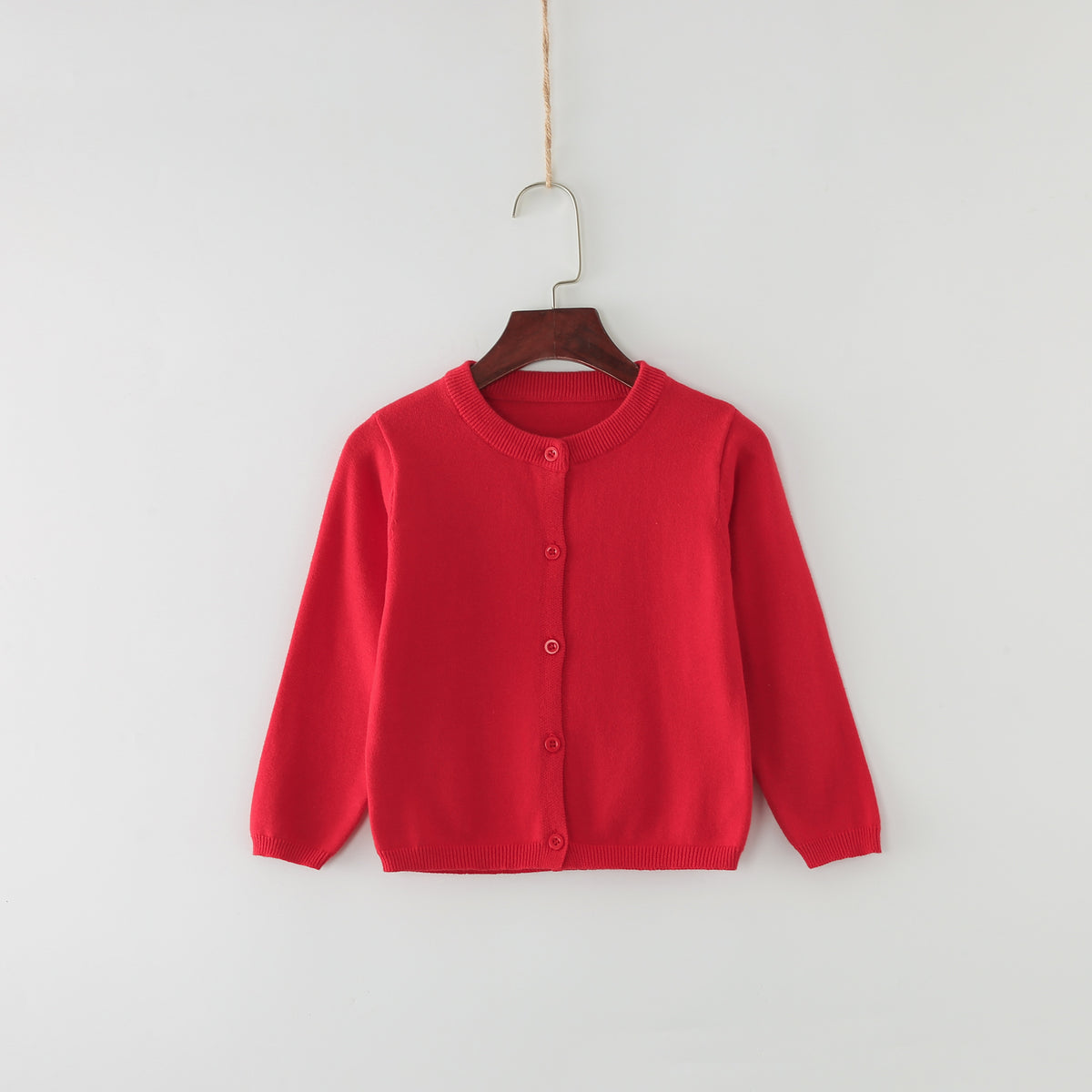 Children's Pure Cotton Knitted Cardigan, Boys' and Girls' Round-Neck Button Sweater, Soft and Skin-Friendly Baby Jacket, Available in Multiple Colors - image 4