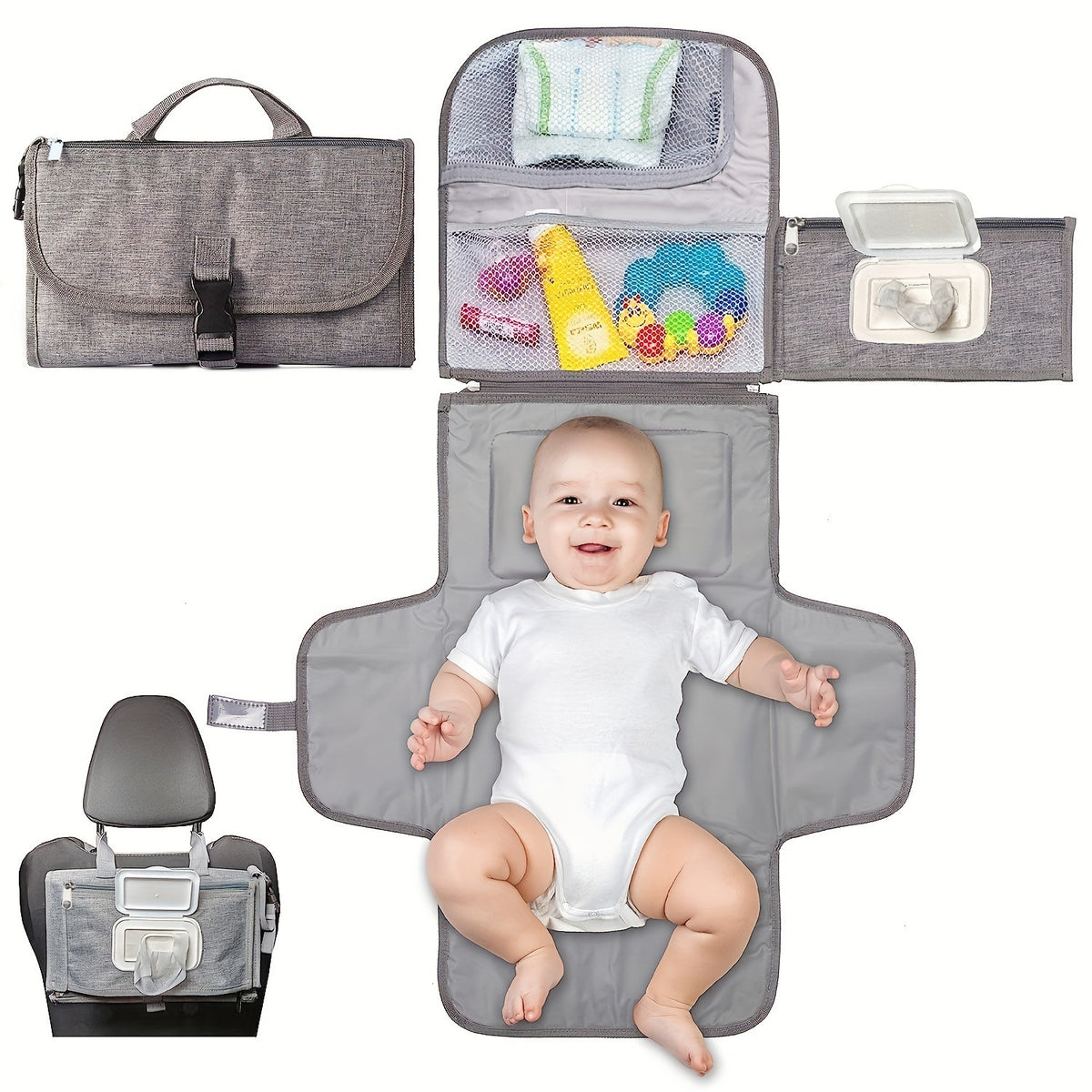 Foldable Baby Diaper Changing Pad Waterproof Diaper Table Portable Diaper Changing Mat for Stroller Hanging Diaper Pad in Stock - image 1