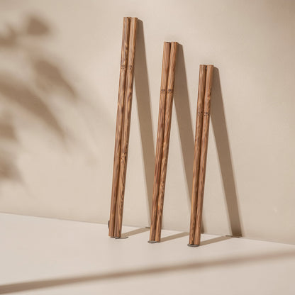 Children's training chopsticks described as double-ended, with wood and PPSU styles