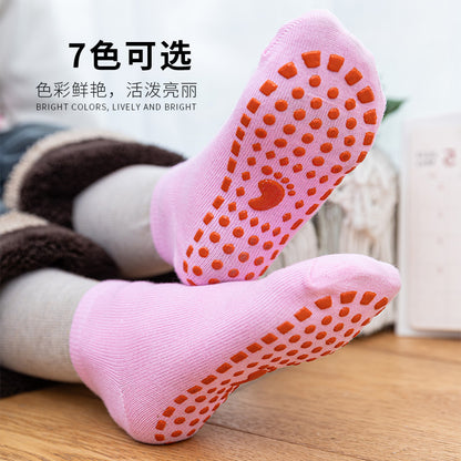 Manufacturer Wholesale Baby Floor Socks Indoor Trampoline Children's Non-Slip Silicone Sock Covers Early Education Walking Children's Floor Socks - image 3
