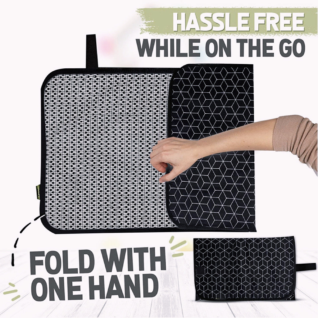 Baby Portable Diaper Pad, Mother and Baby Changing Travel Mat, Lightweight Foldable Diaper Pad, Easy to Wipe, Waterproof Fabric - image 3