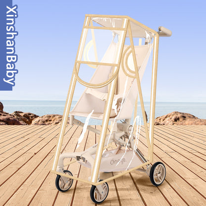 Baby Stroller Rain Cover, Stroller Rain Curtain, Windproof Cover with Zipper, Dustproof, Model T2 - image 1