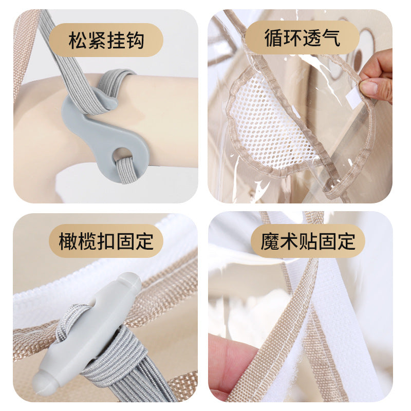 Baby Stroller Rain Cover, Stroller Rain Curtain, Windproof Cover with Zipper, Dustproof, Model T2 - image 4