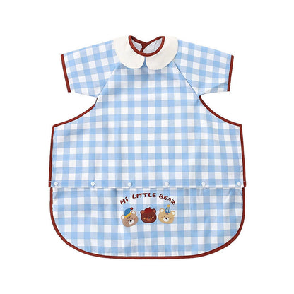 Baby Dining Chair Bib, Children's Feeding Smock, Waterproof Half-Sleeve Feeding Smock for Infants - image 5