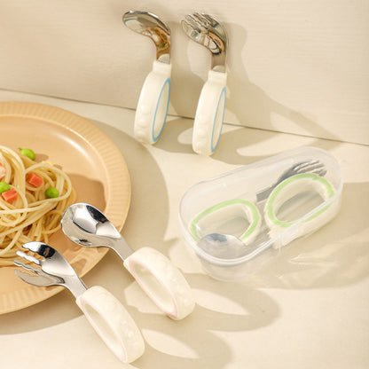 Baby Spoon, Infant Learning to Eat, Training for Independent Eating, Complementary Food Spoon, Children's Fork and Spoon Portable Set, Baby Spoon - image 3