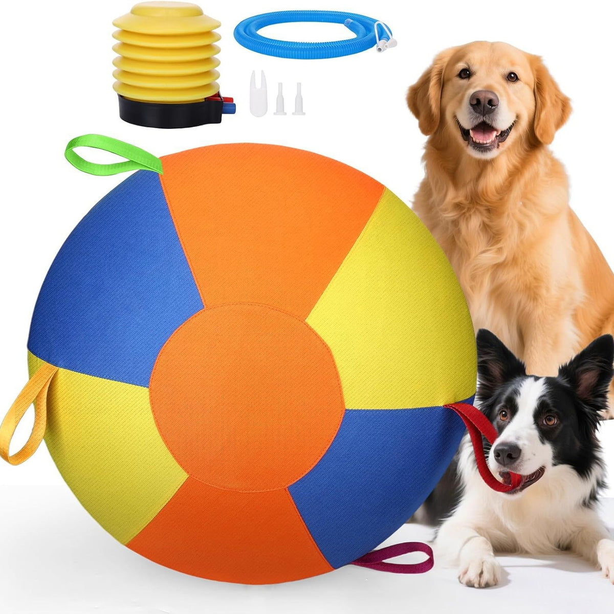 Reinforced Version of the Durable Solid-Color Polyester Inflatable Training and Exercise Toy Ball for Sheep, Horses, and Dogs - image 1