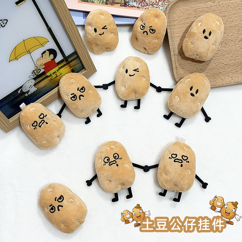 Original Cute and Quirky Little Potato Doll Pendant Creative Keychain Plush Toy Backpack Decoration Couple Pendant - image 1