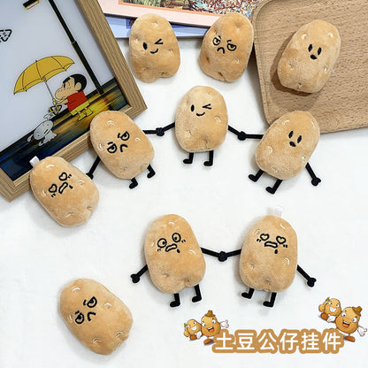 Original Cute and Quirky Little Potato Doll Pendant Creative Keychain Plush Toy Backpack Decoration Couple Pendant - image 1