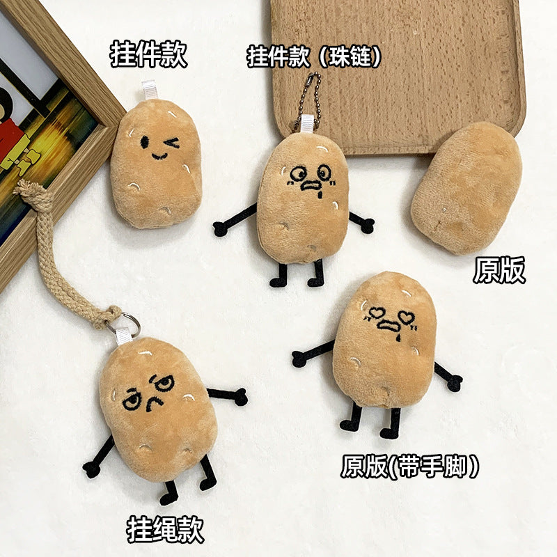Original Cute and Quirky Little Potato Doll Pendant Creative Keychain Plush Toy Backpack Decoration Couple Pendant - image 2