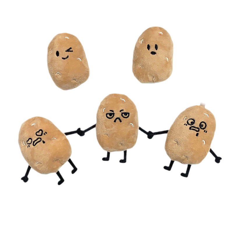 Original Cute and Quirky Little Potato Doll Pendant Creative Keychain Plush Toy Backpack Decoration Couple Pendant - image 5