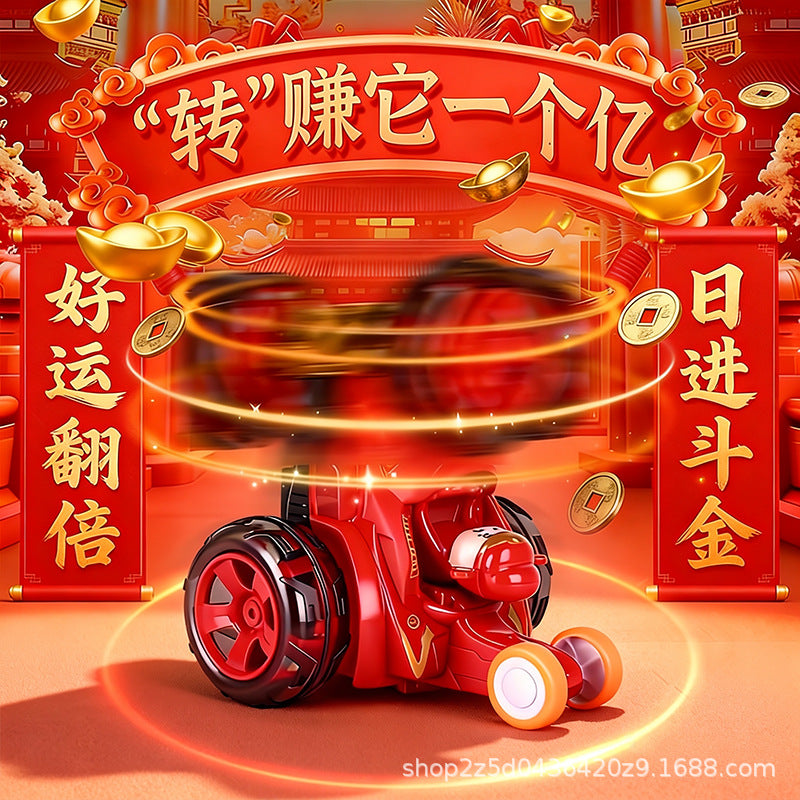New Festive Remote-Controlled Stunt Dump Truck with Sound and Light, Chinese Style Creative Gift Toy Wholesale and Dropshipping for Market Stalls - image 1