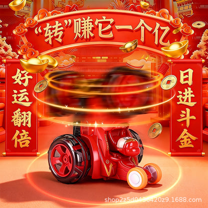 New Festive Remote-Controlled Stunt Dump Truck with Sound and Light, Chinese Style Creative Gift Toy Wholesale and Dropshipping for Market Stalls - image 1