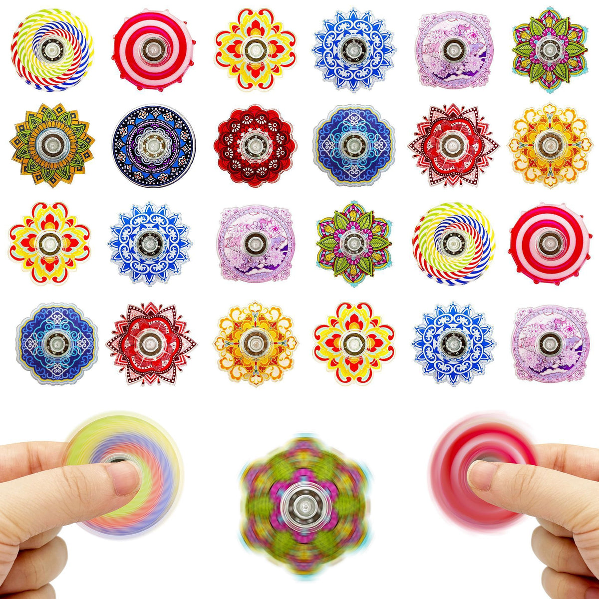 Amazon's New Mandala Graffiti Creative Fingertip Spinner Colorful Small Spinner Stress Relief Toy Small Gift Wholesale - image 1