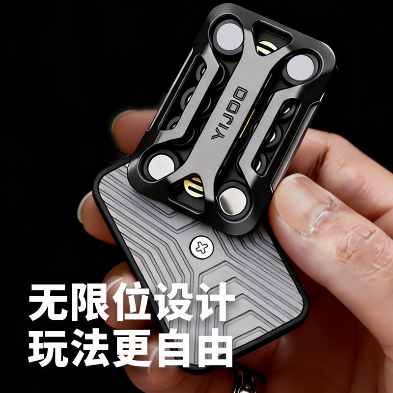 Limitless Infinite Slide Fidget Spinner Edc Snap Coin Stress Relief Toy Metal Trendy Stress Relief Gadget - image 2