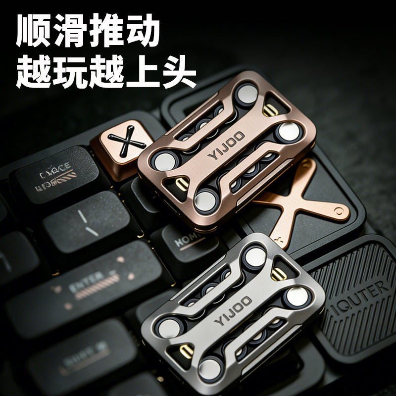 Limitless Infinite Slide Fidget Spinner Edc Snap Coin Stress Relief Toy Metal Trendy Stress Relief Gadget - image 4